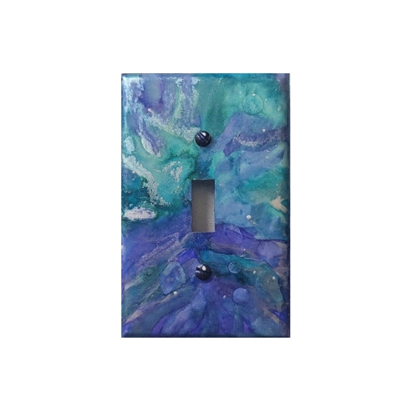 Hand Crafted Other - Hand Crafted Abstract Design Single Toggle Light Switch Plate